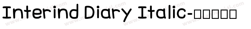 Interind Diary Italic字体转换